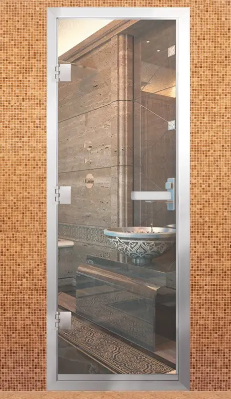 Дверь для хамама АРТА Престиж 60G 700мм х 1900мм, c порогом, прозрачная