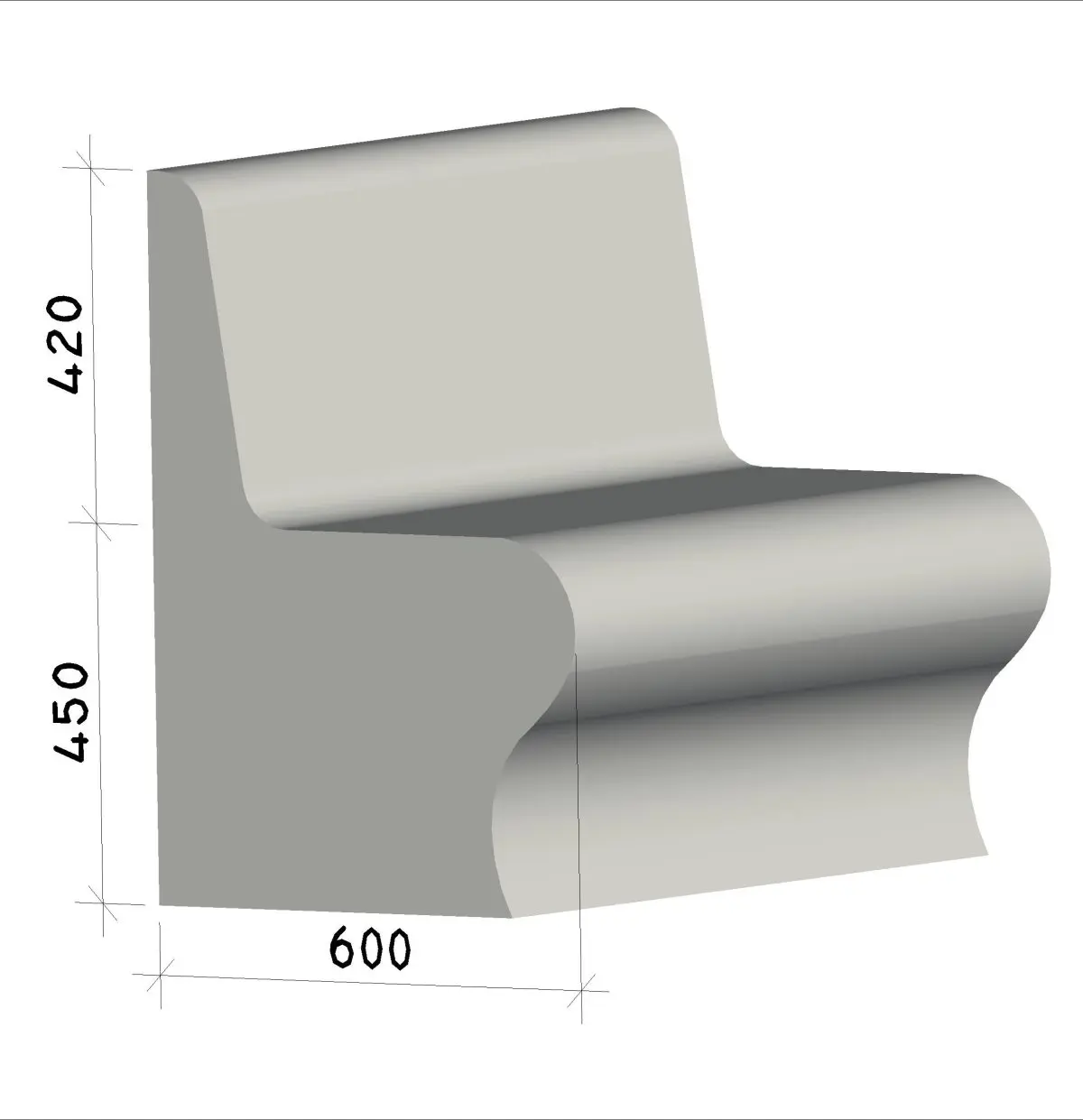 Сиденье для турецкой парной Комодо 870х600x1000мм, ПСБ-С 35