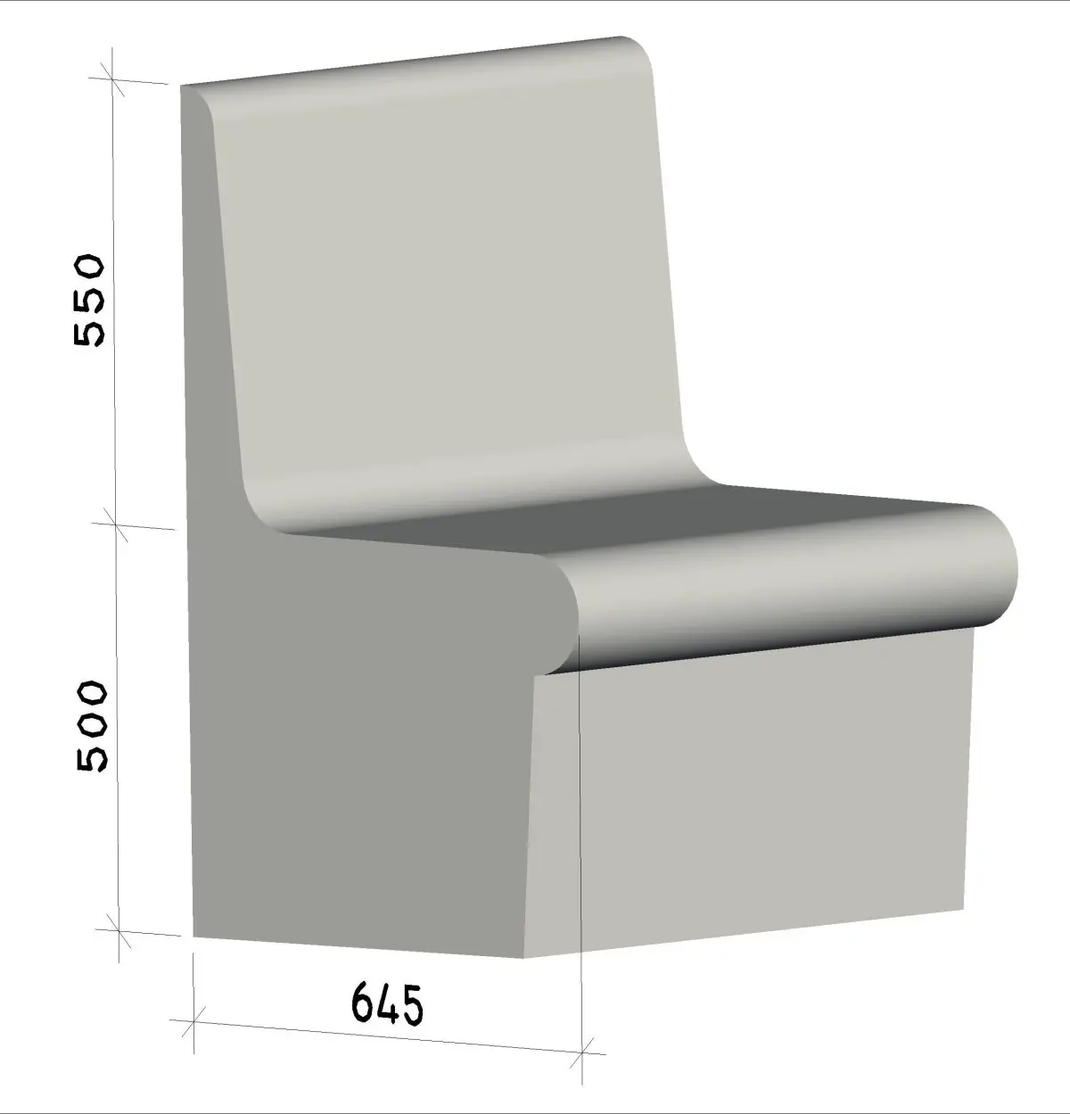 Сиденье для турецкой парной Комодо-2 1050х645x1000мм, ПСБ-С 35
