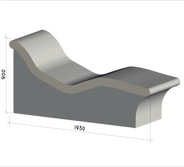 Лежак для турецкой парной Релакс Дрим 900х1930x700мм, ПСБ-С 35