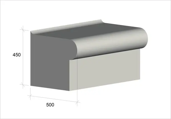 Скамья для турецкой парной Тип-3 450х500x1000мм, ПСБ-С 35