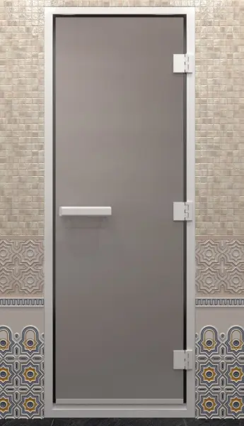 Дверь для хамама DoorWood 700мм х 1900мм, c порогом, белое матовое