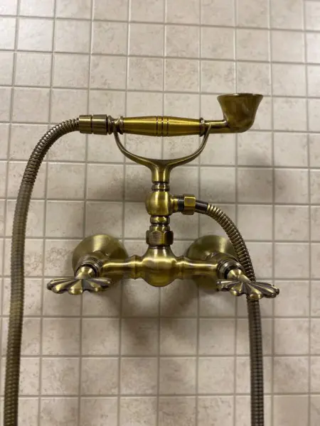 Смеситель для хамама латунный Веер, цвет бронза, 51/148