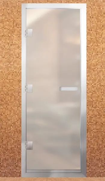 Дверь для хамама АРТА Престиж 60G 700мм х 1900мм, c порогом, белая матовая