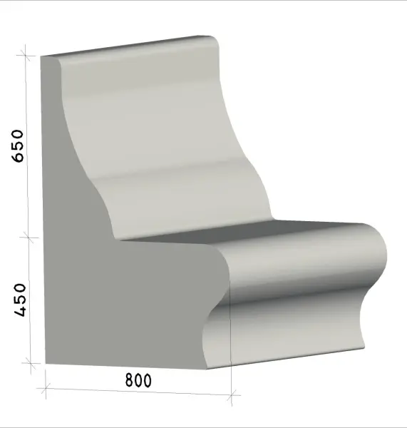 Сиденье для турецкой парной Коллина 1100х800x1000мм, ПСБ-С 35